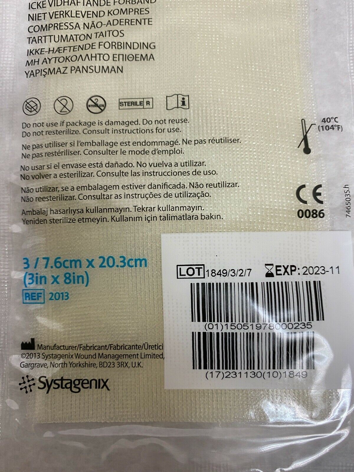 Adaptic Non-Adhering Dressing 3 / 7.6CM X 20.3CM | CEDESP-181 DIAGNOSTIC ULTRASOUND MACHINES FOR SALE