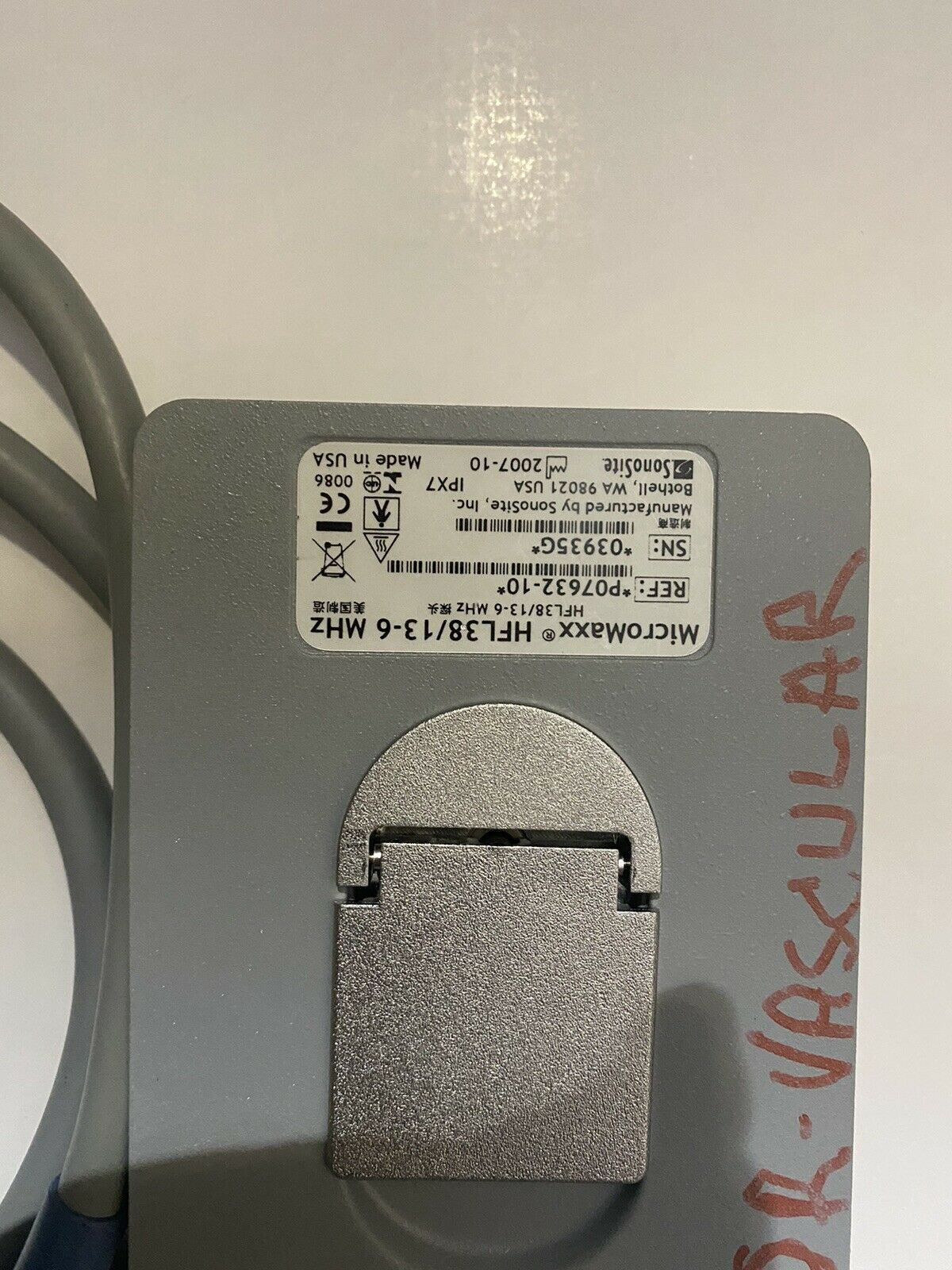 Sonosite HFL38/13-6 mhz Linear Transducer for micromaxx System probe DIAGNOSTIC ULTRASOUND MACHINES FOR SALE