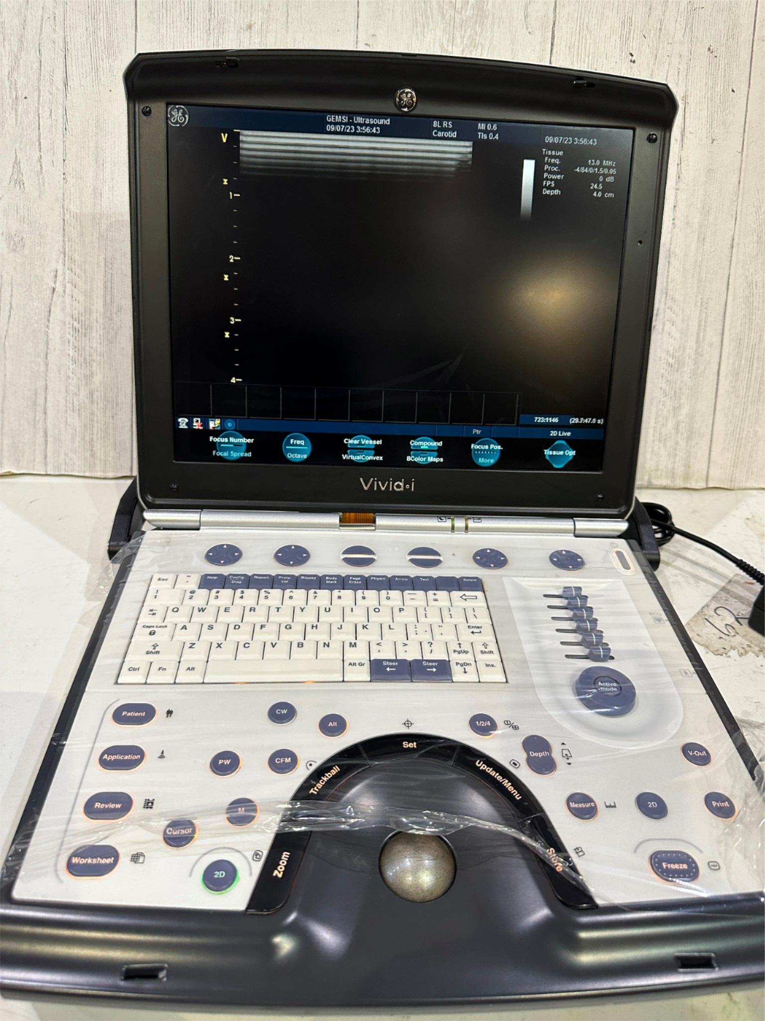 BT12 GE VIVID I PORTABLE ULTRASOUND MACHINE & 8L-RS PROEB 2010, ALL OPTIONS DIAGNOSTIC ULTRASOUND MACHINES FOR SALE