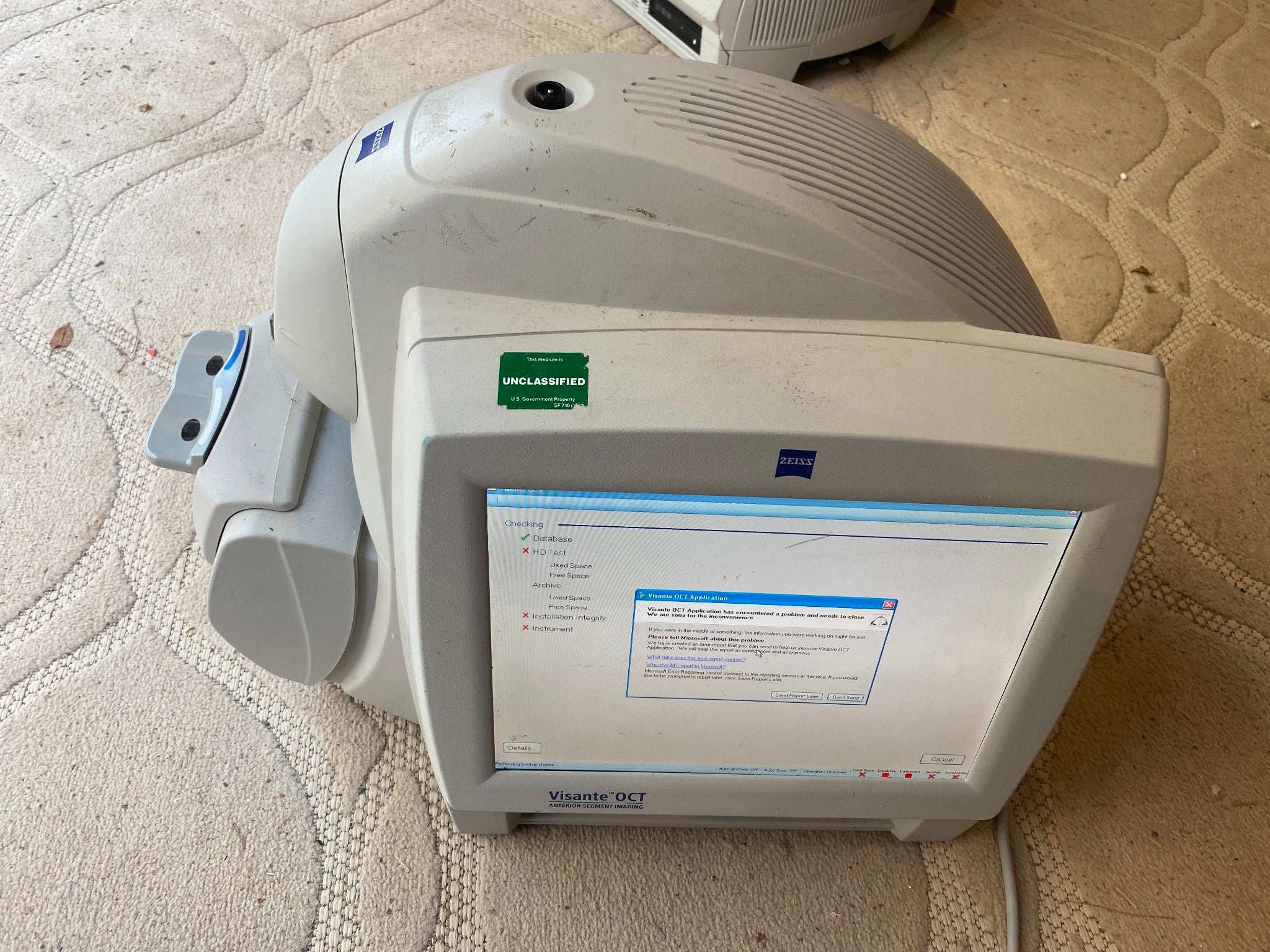Carl Zeiss 1000 Visante OCT Anterior Segment Imaging 2008 DIAGNOSTIC ULTRASOUND MACHINES FOR SALE
