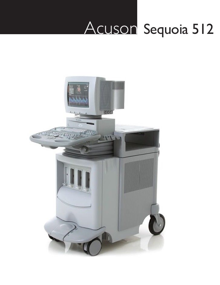 Acuson Sequoia C512 (CRT) COLOR ULTRASOUND MACHINE WITH 3-probes WORKS FINE DIAGNOSTIC ULTRASOUND MACHINES FOR SALE