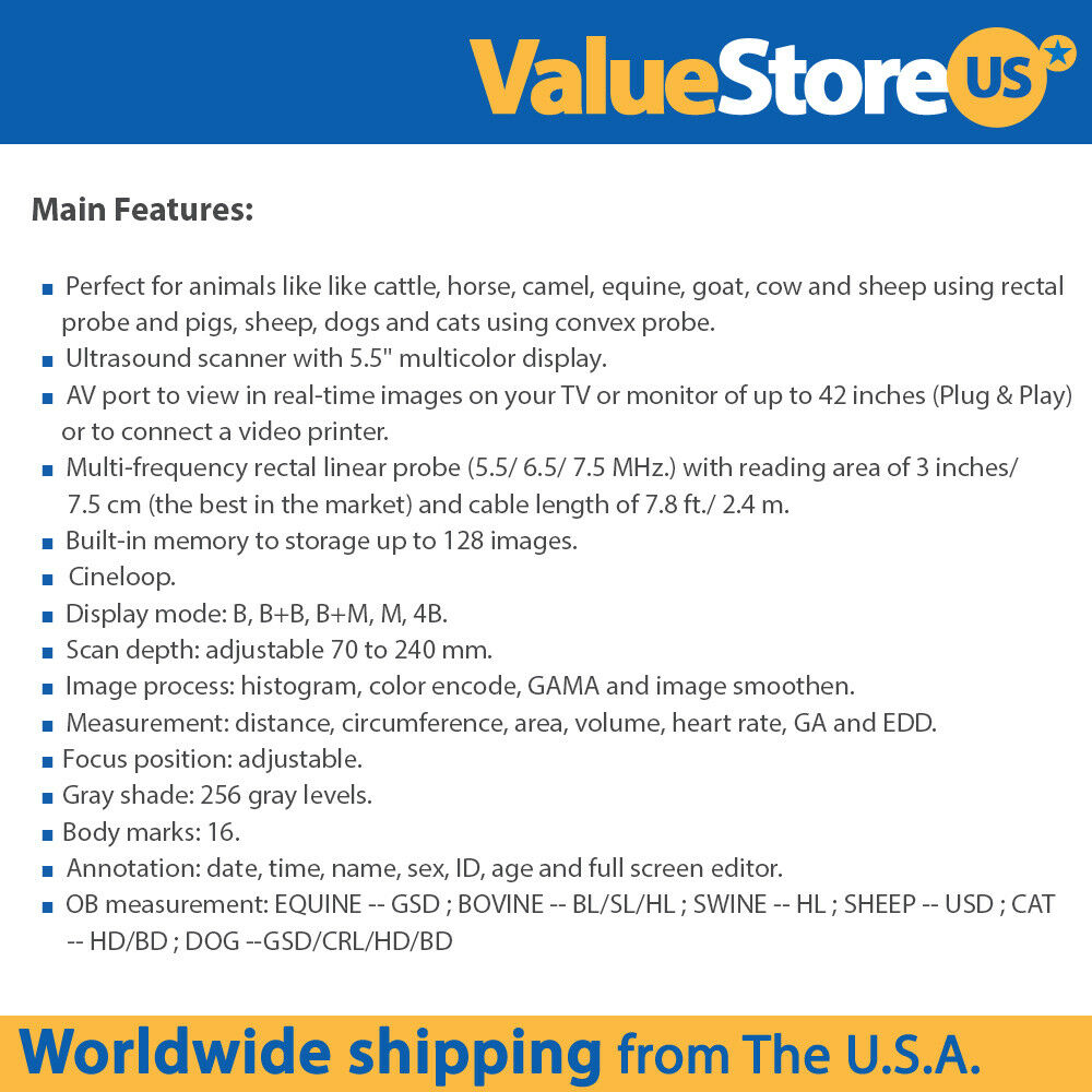 Portable Ultrasound Scanner V16 with 3.5 MHz Convex & 7.5 MHz Rectal Probe DIAGNOSTIC ULTRASOUND MACHINES FOR SALE