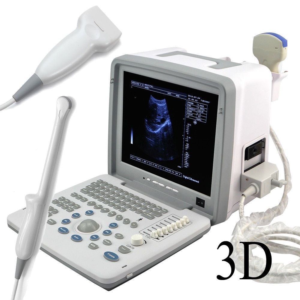 Medical Digital Portable Ultrasound Scanner Convex Linear Transvaginal 3 Probe 190891052414 DIAGNOSTIC ULTRASOUND MACHINES FOR SALE
