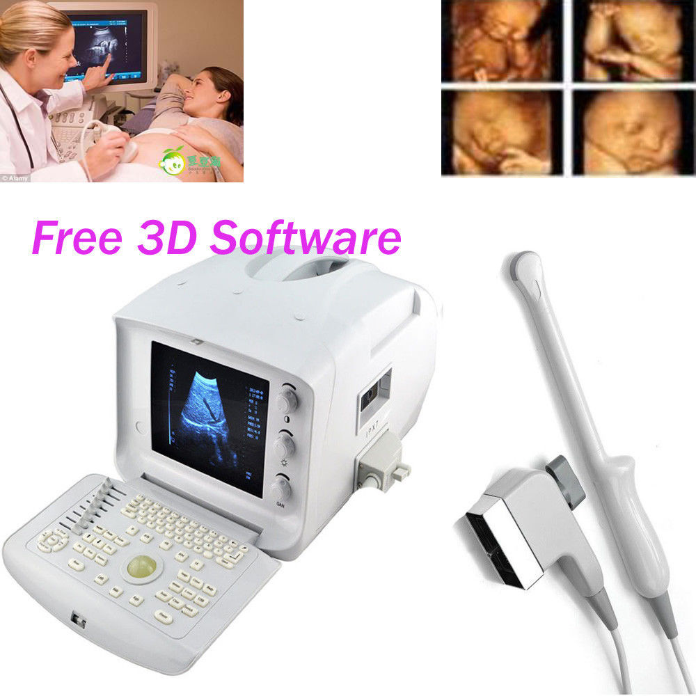 Portable Digital Ultrasound Scanner Transvaginal probe + 3D software USB VGA DIAGNOSTIC ULTRASOUND MACHINES FOR SALE