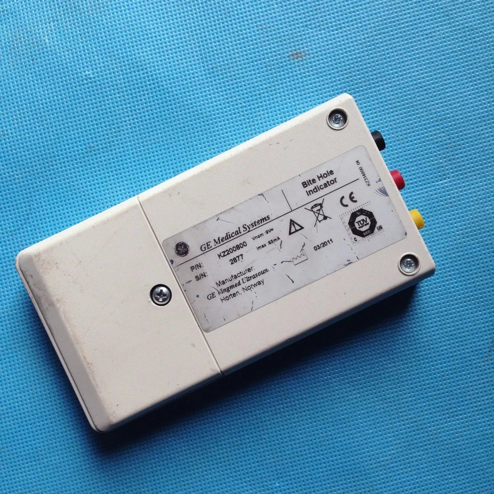 GE Medical Systems Ultrasound Tester Bite Hole Indicator KZ200800 AS-IS DIAGNOSTIC ULTRASOUND MACHINES FOR SALE