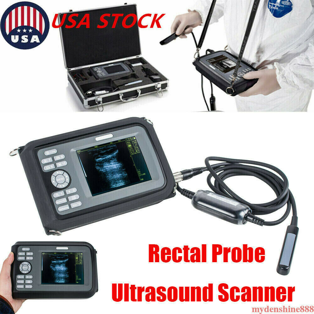 Portable Animal Veterinary Ultrasound Scanner System Machine Rectal Probe +Case DIAGNOSTIC ULTRASOUND MACHINES FOR SALE