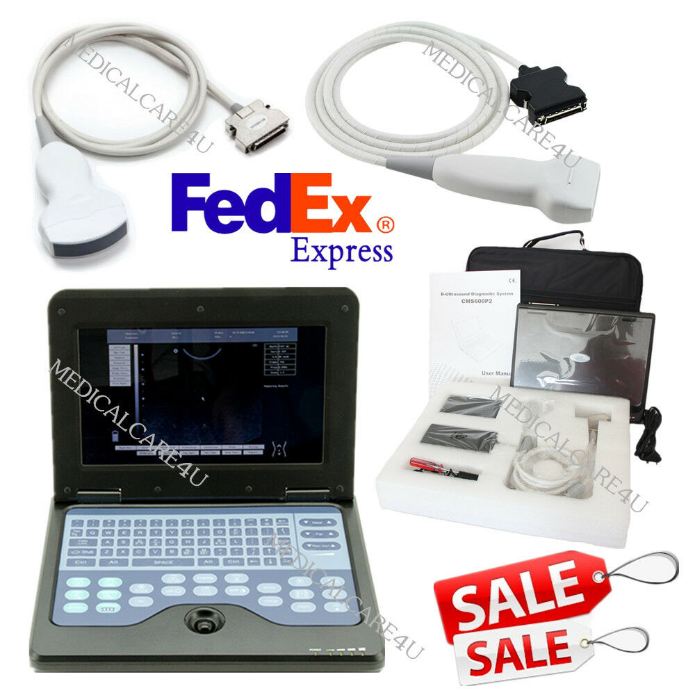 USA Portable Digital Ultrasound Scanner Laptop Machine Convex + Linear 2 Probes 658126883672 DIAGNOSTIC ULTRASOUND MACHINES FOR SALE