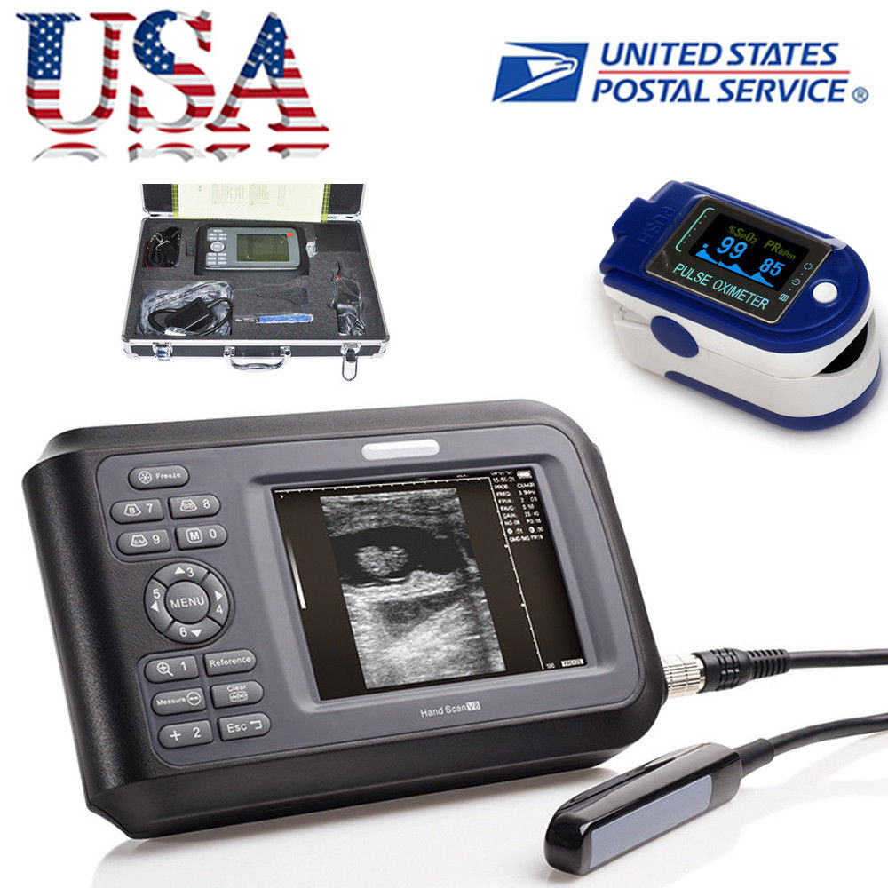 LCD Veterinary Laptop Machine Ultrasound scanner 7.5M Rectal Probe+Blue Oximeter 190891782076 DIAGNOSTIC ULTRASOUND MACHINES FOR SALE