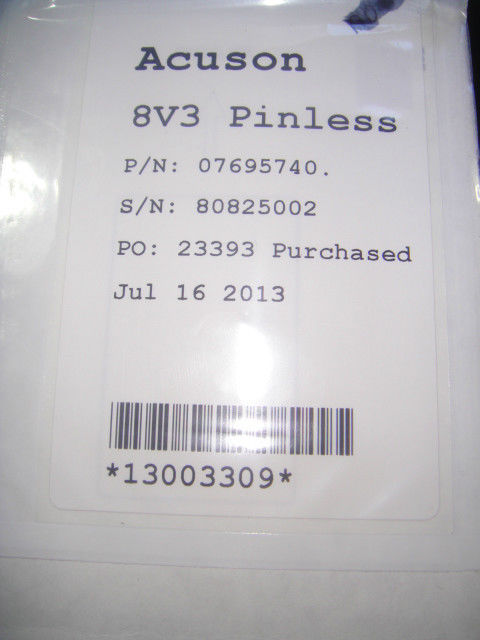 ACUSON 8V3 PINLESS ULTRASOUND TRANSDUCER MANUFACTURED 2008 DIAGNOSTIC ULTRASOUND MACHINES FOR SALE