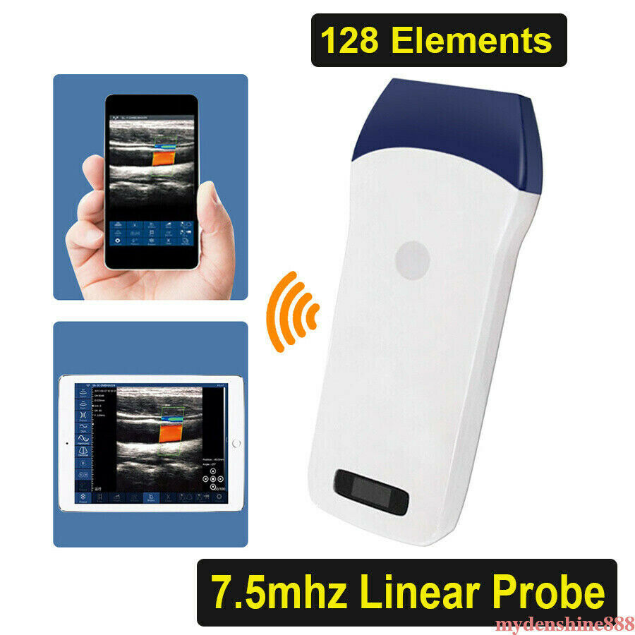Portable WIFI Wireless Color Doppler Ultrasound Scanner 7.5Mhz Linear Probe 128E DIAGNOSTIC ULTRASOUND MACHINES FOR SALE