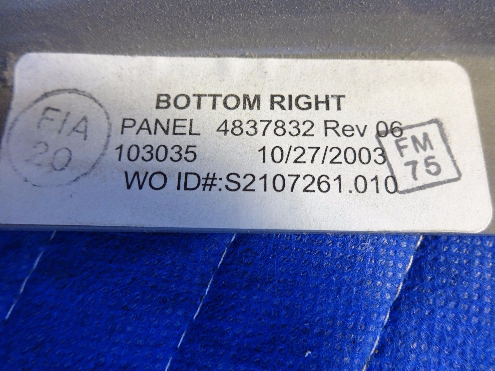 Siemens Antares Ultrasound 4837832 BOTTOM RIGHT PANEL DIAGNOSTIC ULTRASOUND MACHINES FOR SALE