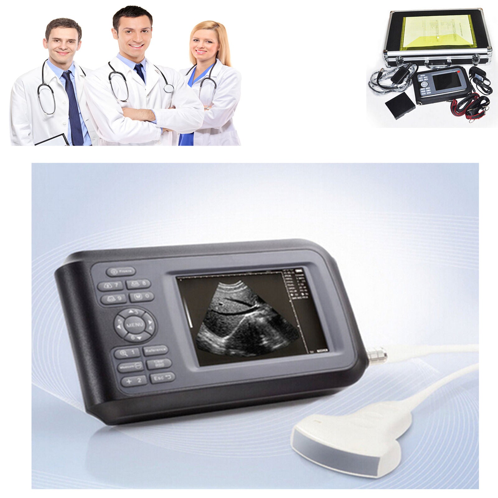 Portable Digital Ultrasound Scanner Machine 7.5M Linear Probe 5.5 TFT LCD USA 190891774408 DIAGNOSTIC ULTRASOUND MACHINES FOR SALE