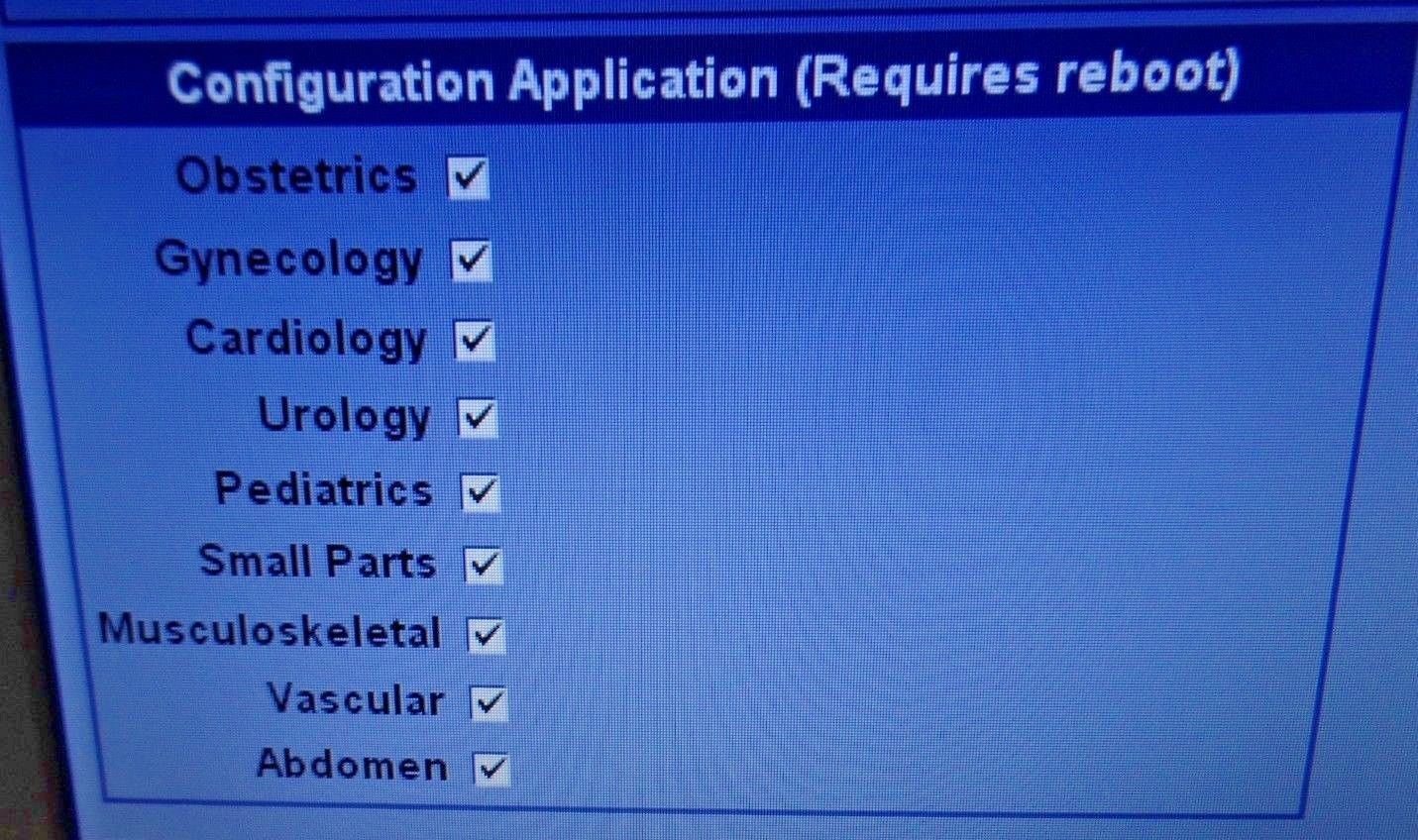 GE Logiq e Ultrasound software version R6.0.5 w/ GE 8l-RS DOM 2010 DIAGNOSTIC ULTRASOUND MACHINES FOR SALE