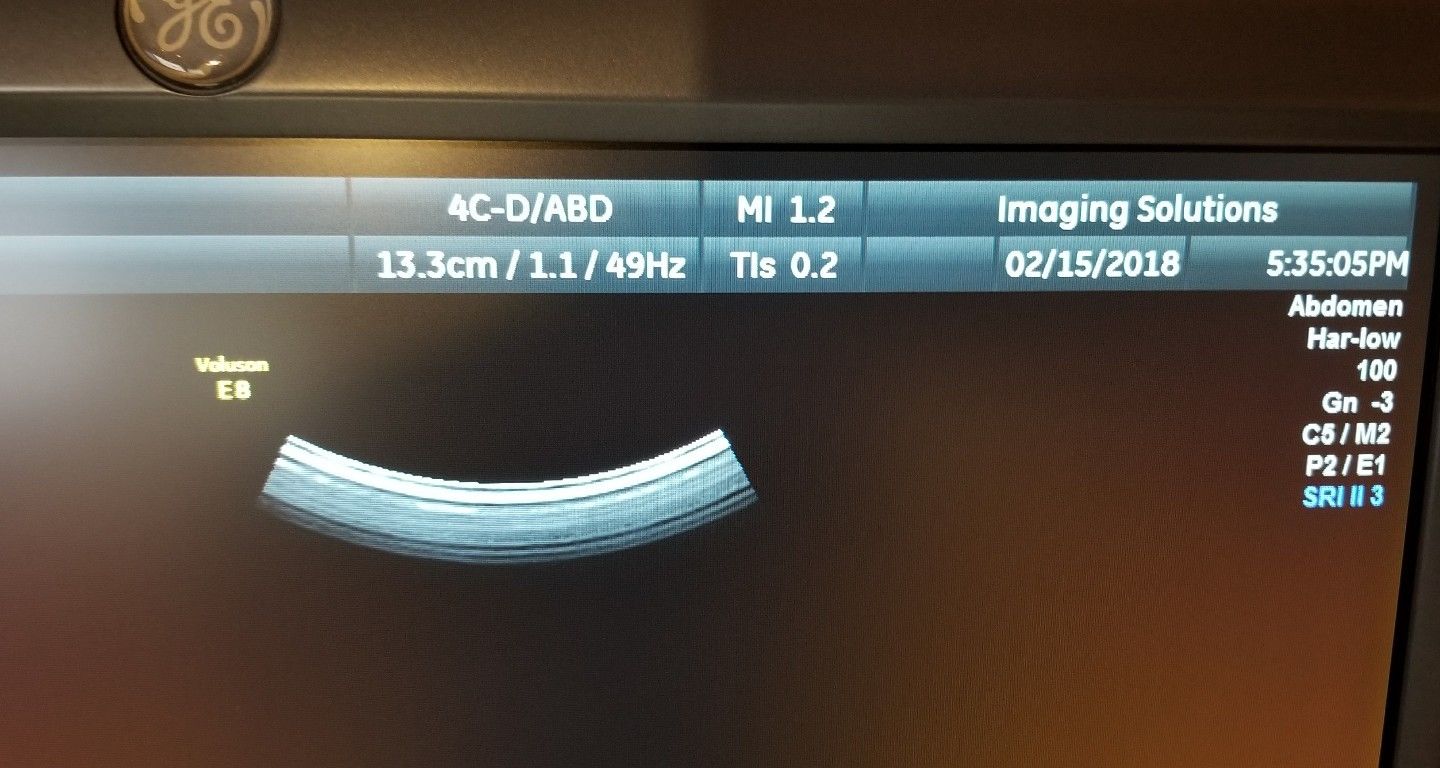 GE Health Care 4C-D Ultrasound Probe/Transducer
