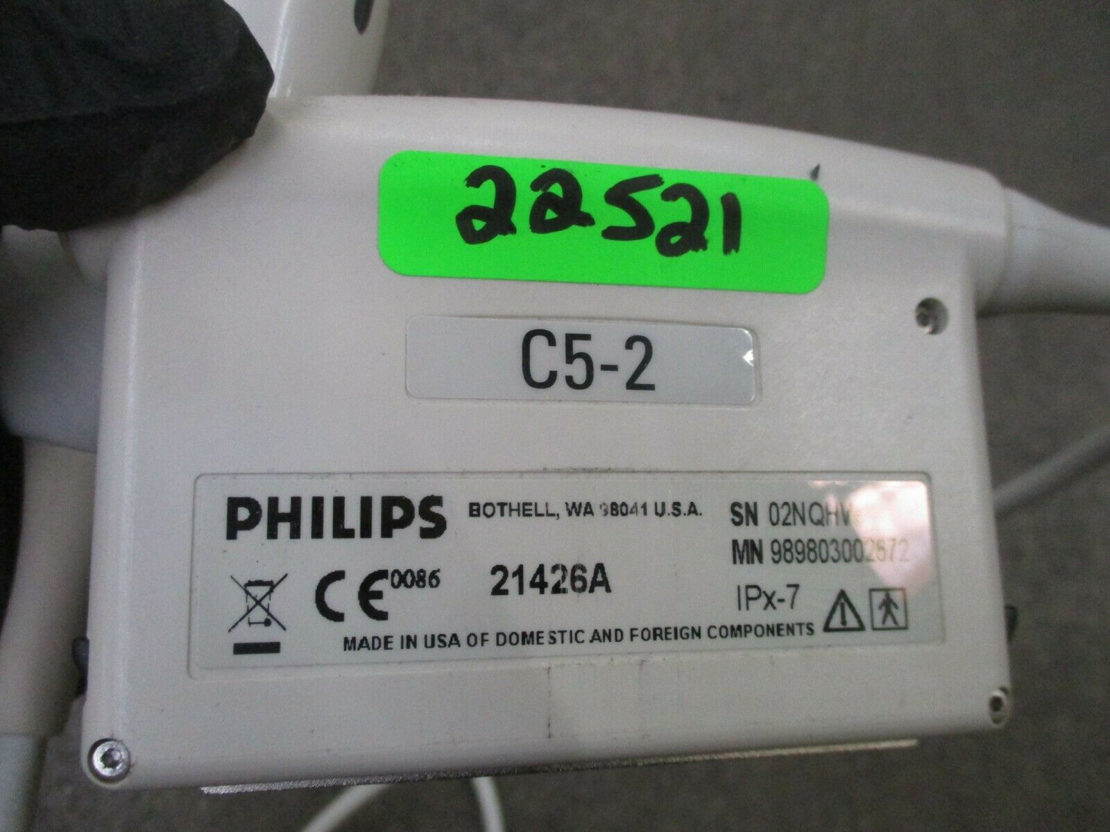 PHILIPS C5-2 Convex Array Cartridge ULTRASOUND TRANSDUCER PROBE DIAGNOSTIC ULTRASOUND MACHINES FOR SALE