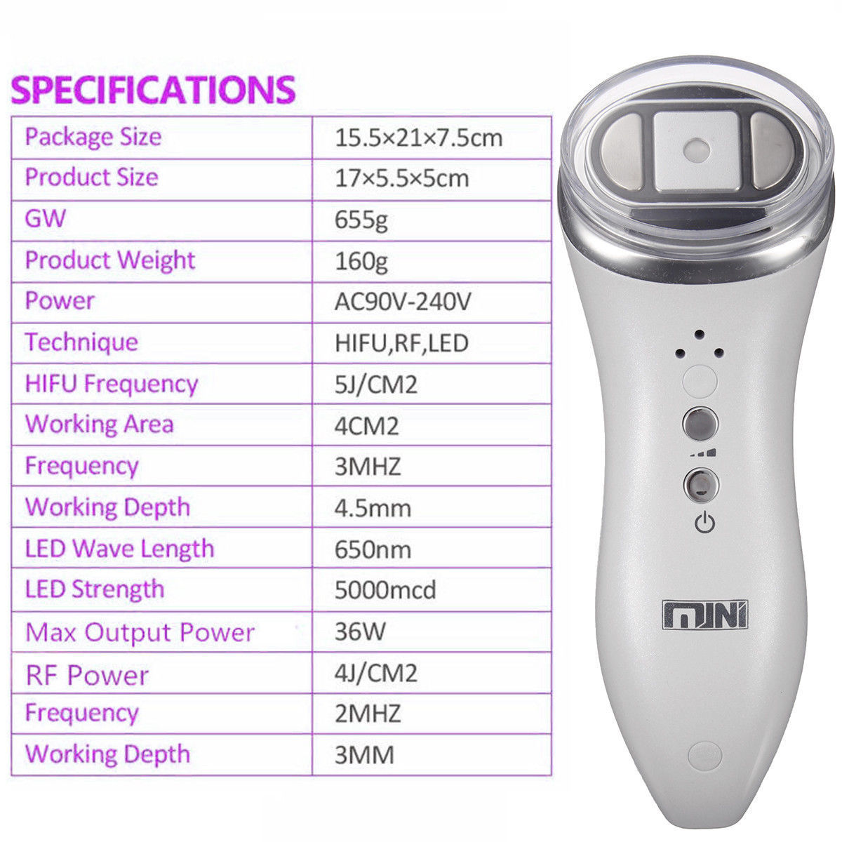 Mini HIFU High Intensity Focused Ultrasound Anti-Aging Wrinkle Removal with Gel 713965210024 DIAGNOSTIC ULTRASOUND MACHINES FOR SALE