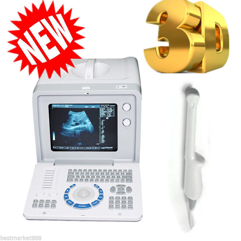 Portable LCD Digital Ultrasound Scanner System+ 6.5MHz Transvaginal Probe + 3D DIAGNOSTIC ULTRASOUND MACHINES FOR SALE
