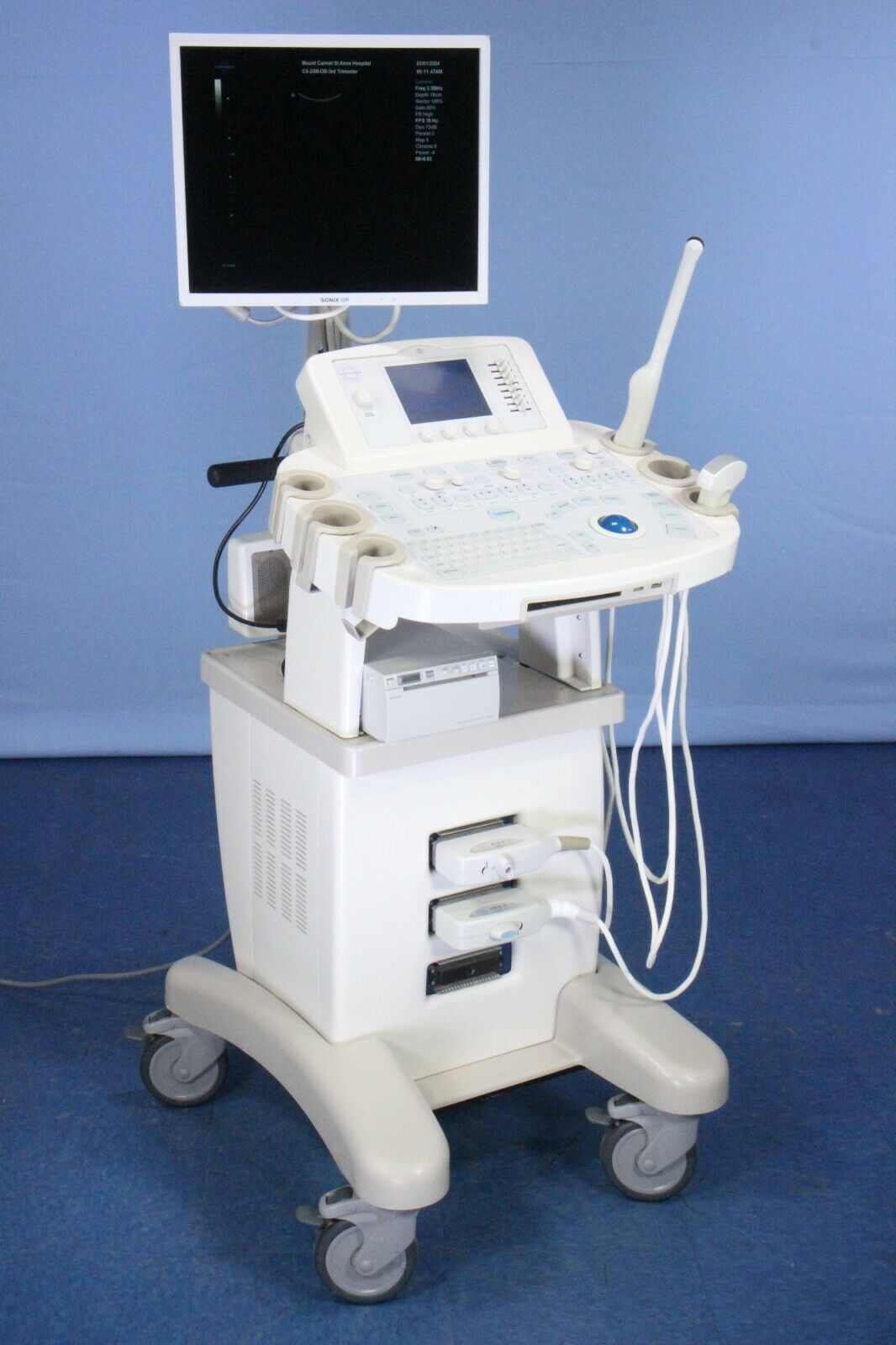 Ultrasonix Sonix OP Ultrasound with Two Probes, Printer, & Warranty!! Tested!! DIAGNOSTIC ULTRASOUND MACHINES FOR SALE