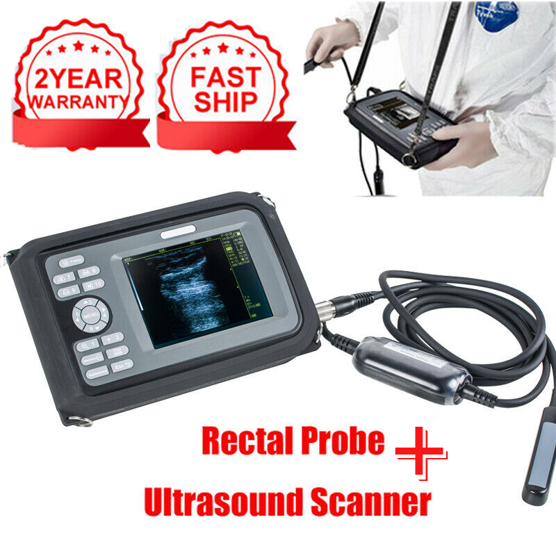 Portable Vet Digital Ultrasound Scanner Machine System Animal With Rectal Probe DIAGNOSTIC ULTRASOUND MACHINES FOR SALE
