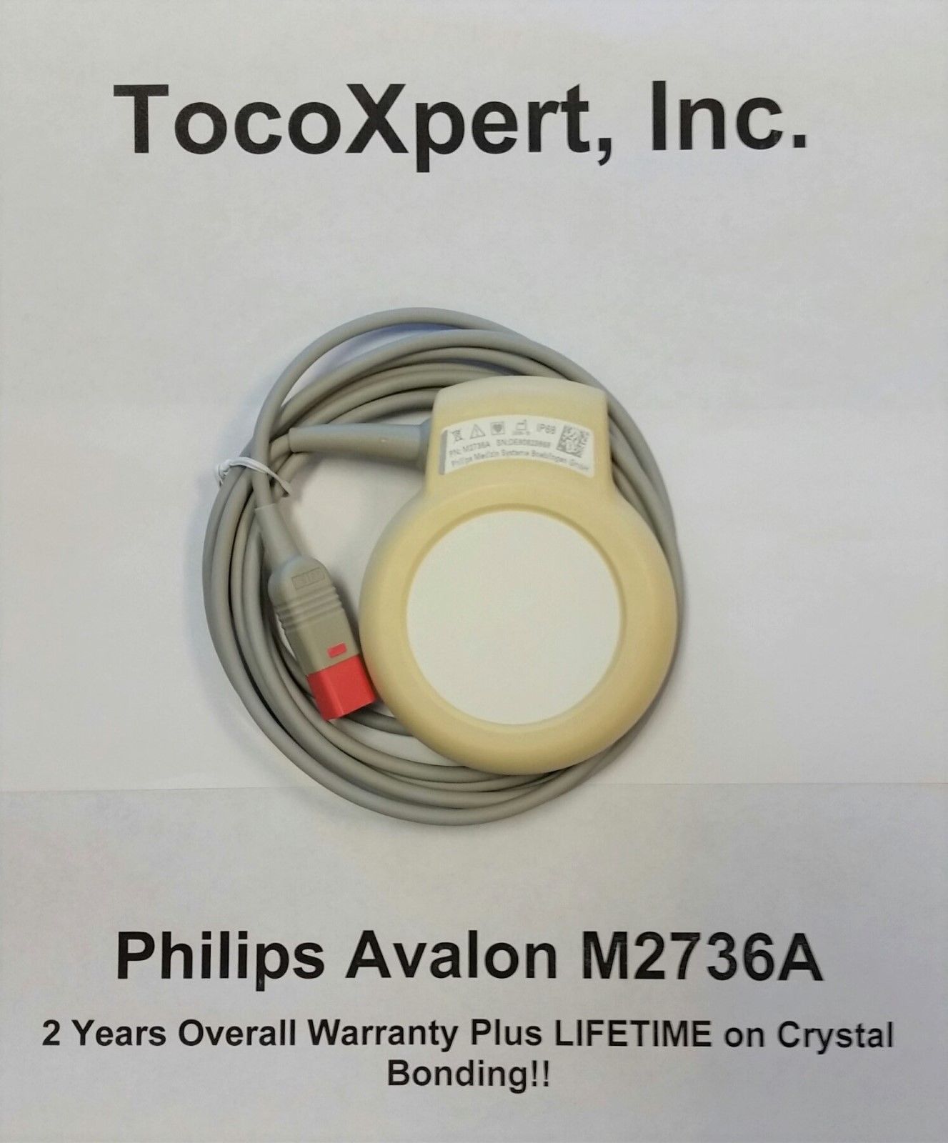 Philips M2736A Avalon Ultrasound Transducer Probe white table