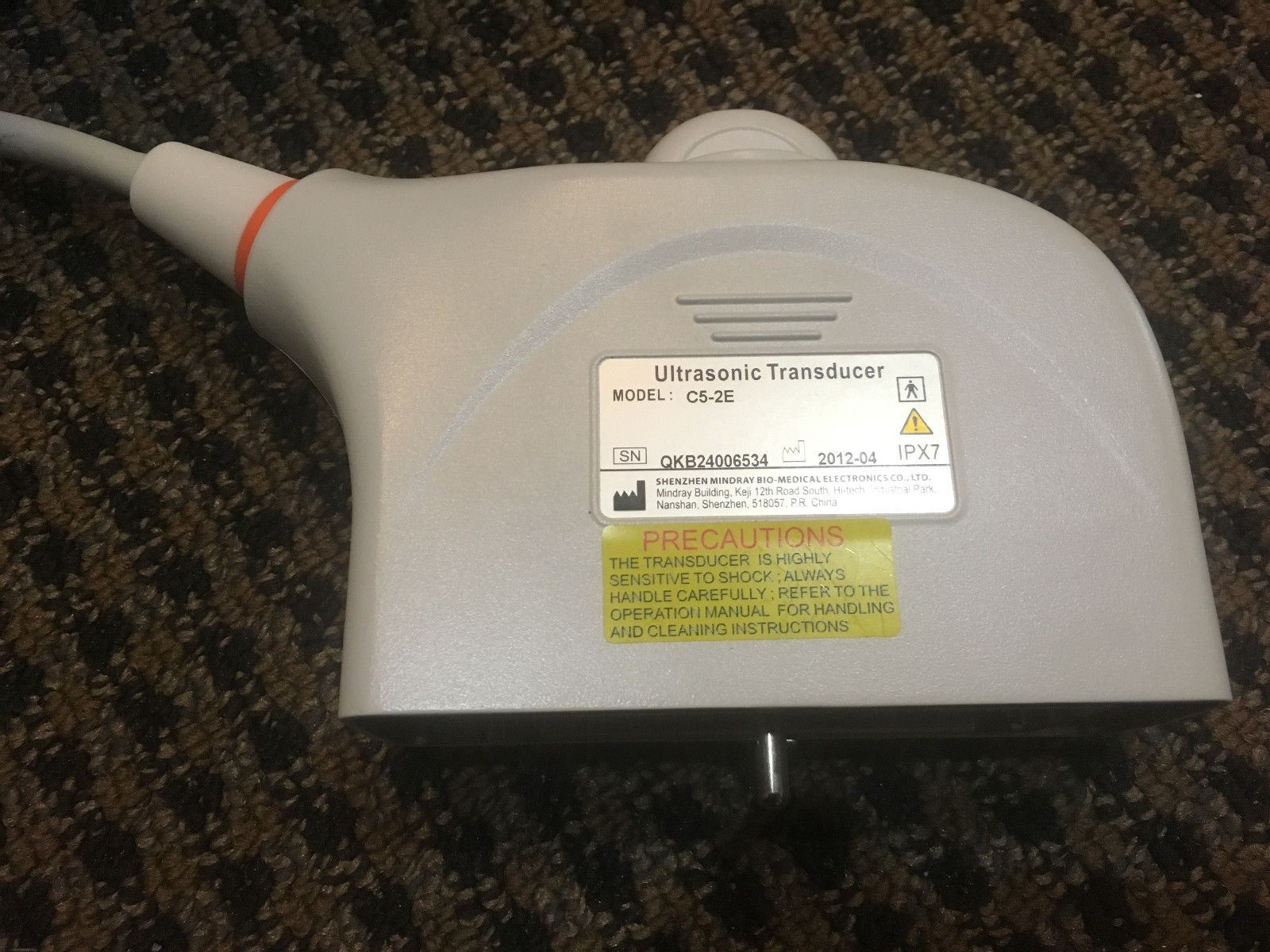 Mindray C5-2E Ultrasound Transducer Probe (Damaged Cable) DIAGNOSTIC ULTRASOUND MACHINES FOR SALE