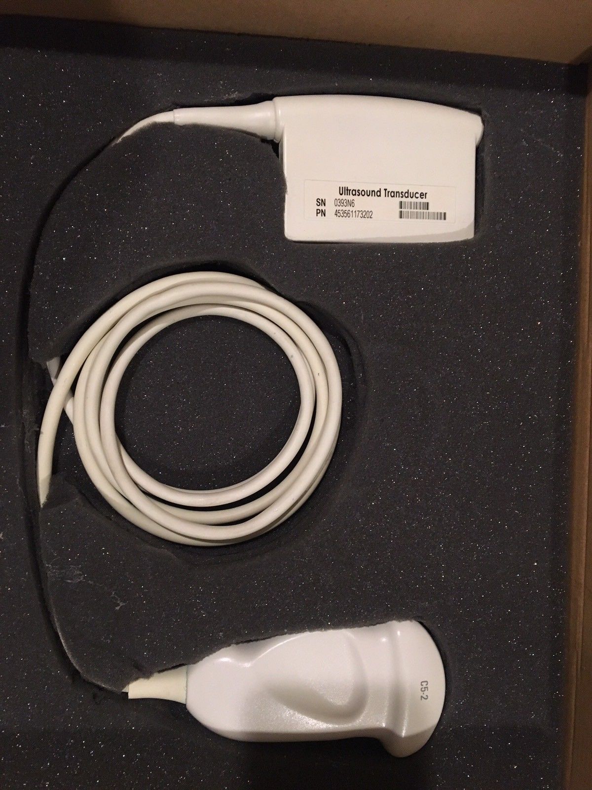 a box containing a probe