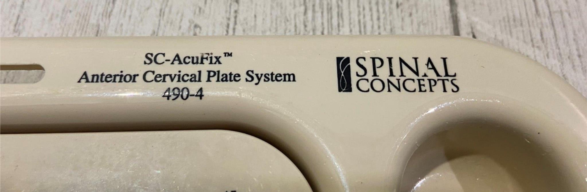 Spinal Concepts SC-Acufix Anterior Cervical Plate System 9.75x"9.25"x1" DIAGNOSTIC ULTRASOUND MACHINES FOR SALE