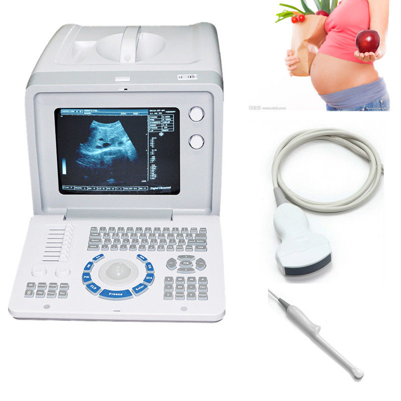 Portable LCD Digital Ultrasound Scanner Convex + Transvaginal Probes 3D Version DIAGNOSTIC ULTRASOUND MACHINES FOR SALE