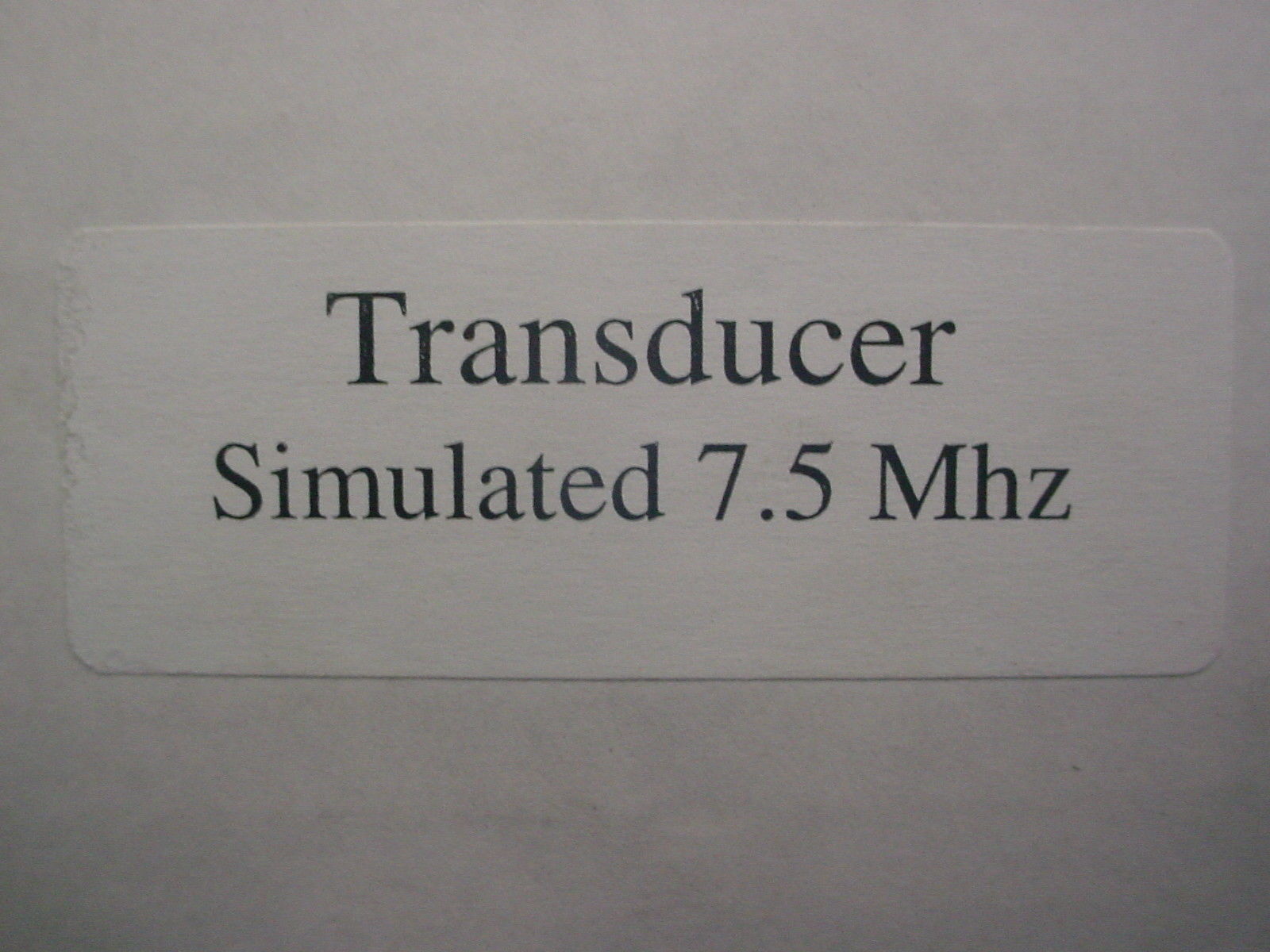 MedSim Linear Ultrasound Simulation Transducer Probe, 7.5MHz with Packaging DIAGNOSTIC ULTRASOUND MACHINES FOR SALE