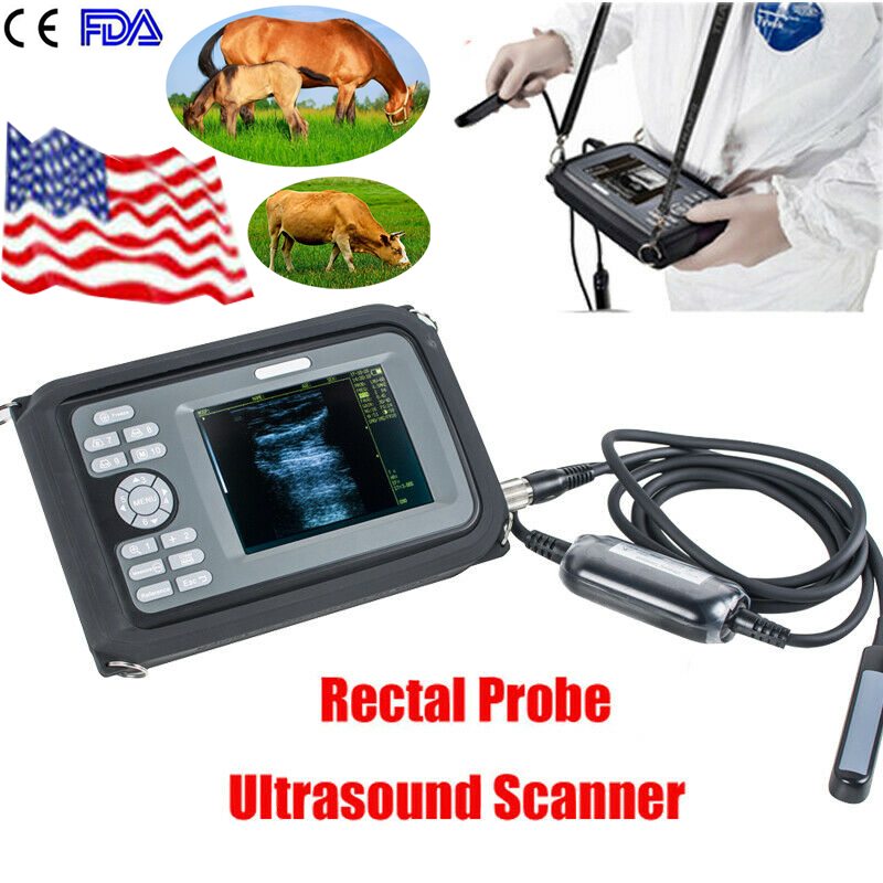 New Portable Vet Digital Ultrasound Scanner Machine For Animal Use+Rectal Probe DIAGNOSTIC ULTRASOUND MACHINES FOR SALE