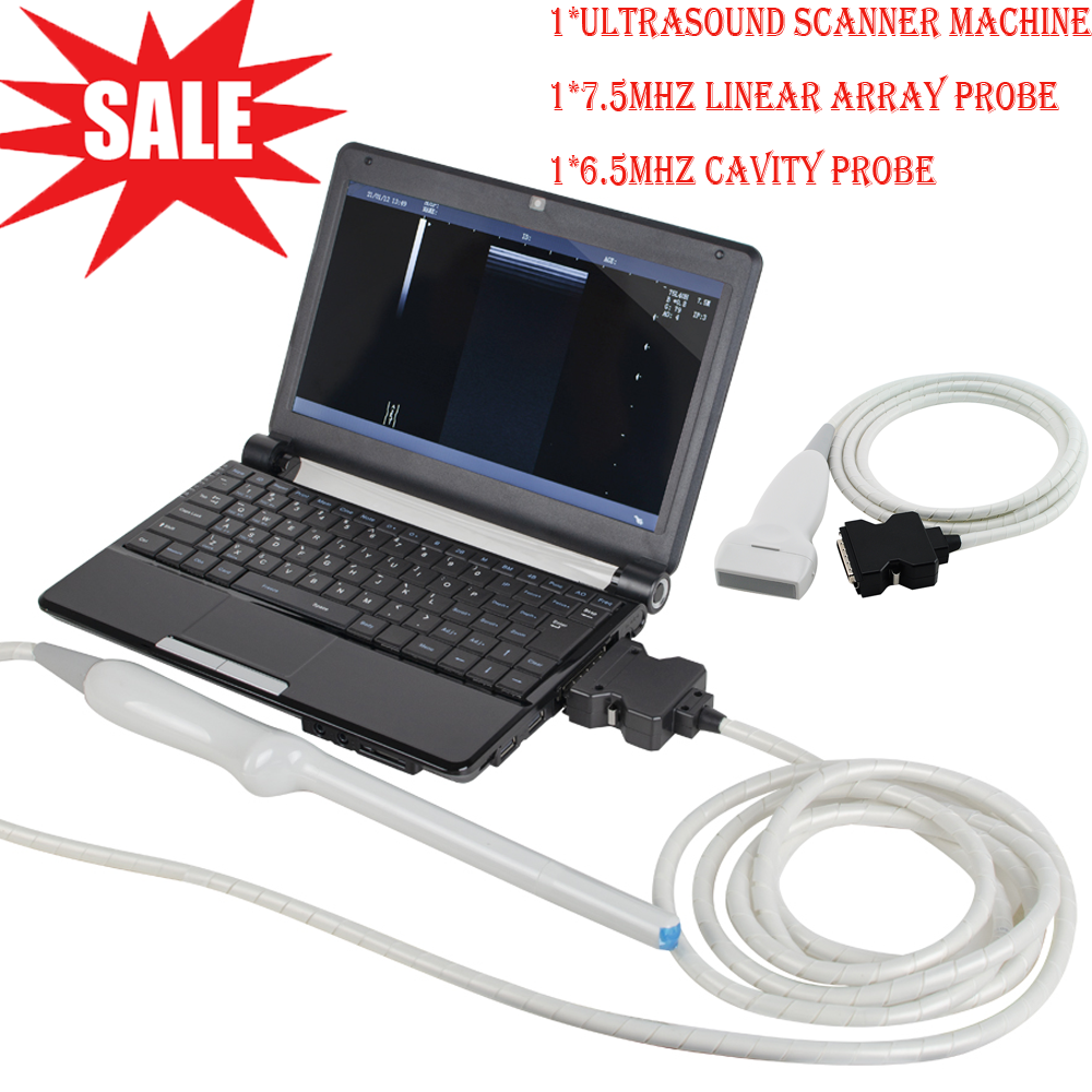 Medical Digital Laptop Ultrasound Scanner Device+Linear Array/Cavity 2Probe DIAGNOSTIC ULTRASOUND MACHINES FOR SALE