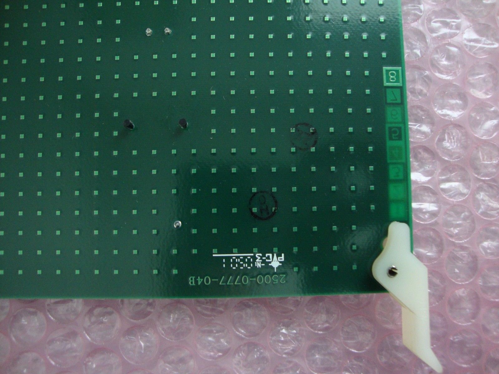 closeup green medical board side