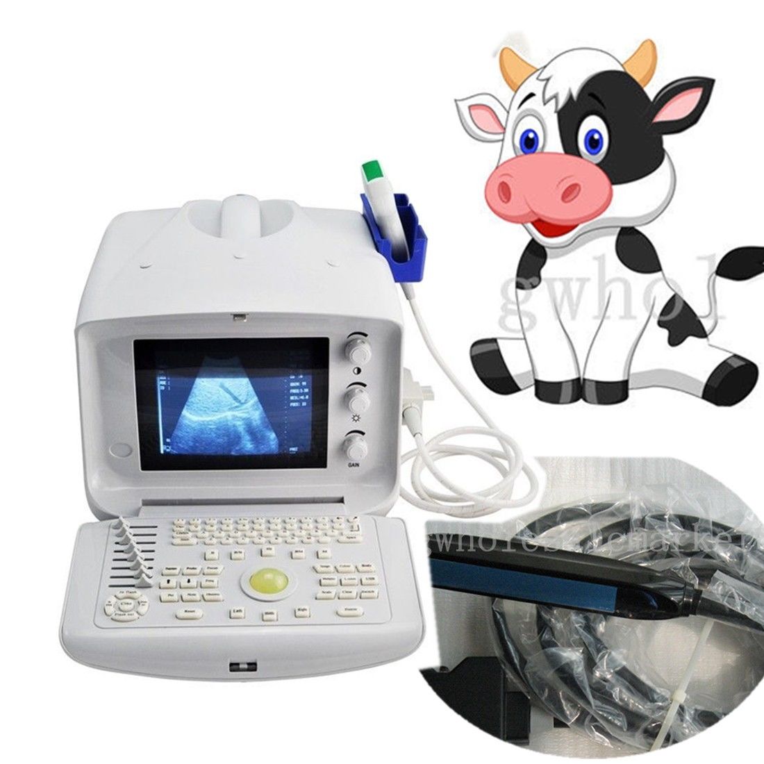 Portable Laptop Vet Veterinary Ultrasound Scanner Machine + Rectal Probe + 3D  190891826916 DIAGNOSTIC ULTRASOUND MACHINES FOR SALE