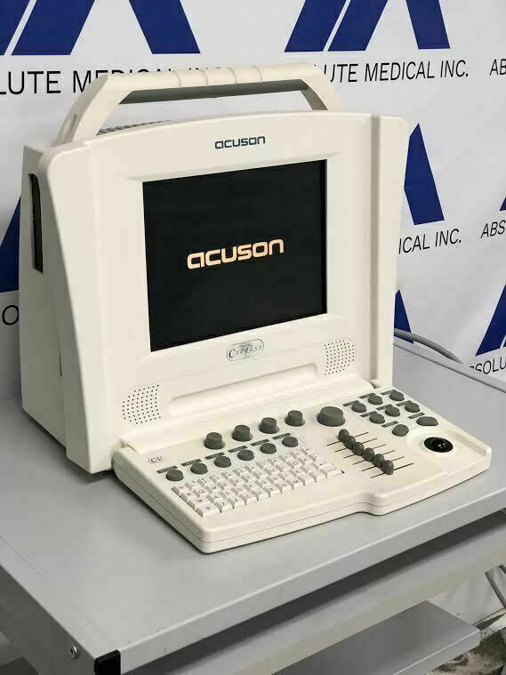 Siemens Acuson Cypress (White) Portable Ultrasound Machine with 7L3 Linear Probe DIAGNOSTIC ULTRASOUND MACHINES FOR SALE
