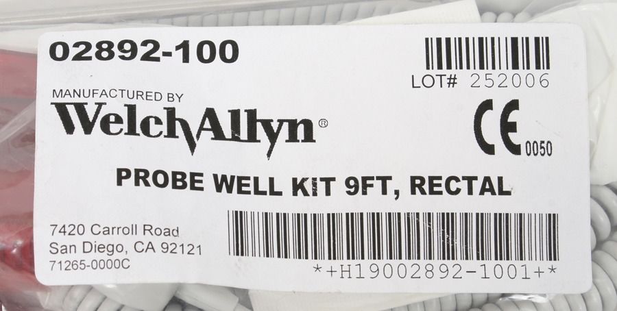 NEW Welch Allyn Probe Well Kit, 9ft, Rectal 02892-100 DIAGNOSTIC ULTRASOUND MACHINES FOR SALE