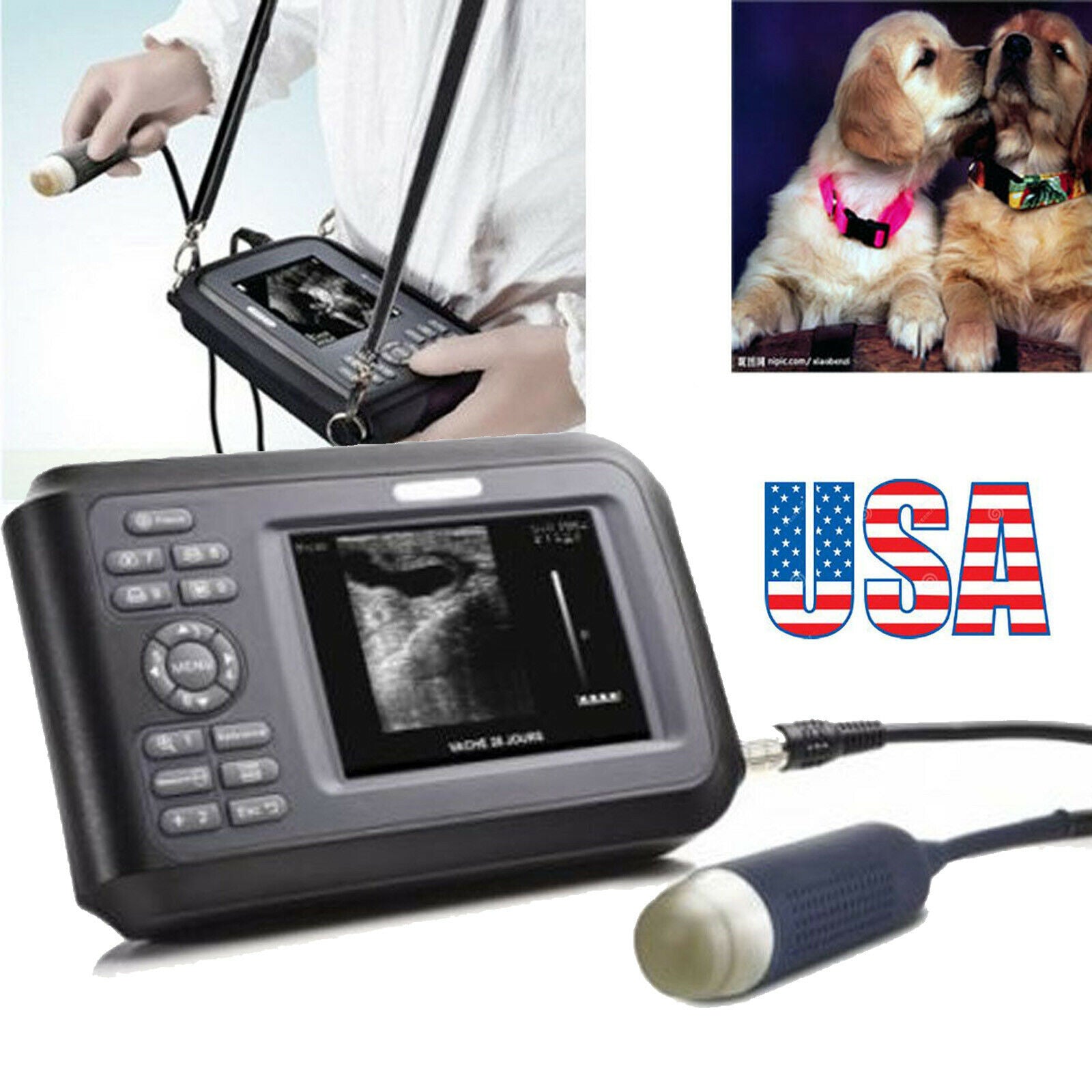 Portable Ultrasound Scanner Machine Portable Pregnancy Animal Veterinary + Case DIAGNOSTIC ULTRASOUND MACHINES FOR SALE