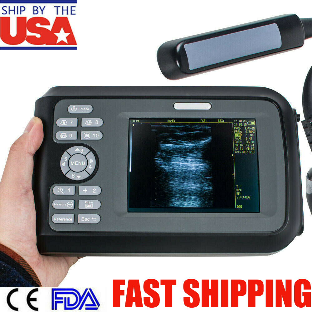 Portable Vet Digital Ultrasound Scanner Machine System Animal With Rectal Probe DIAGNOSTIC ULTRASOUND MACHINES FOR SALE