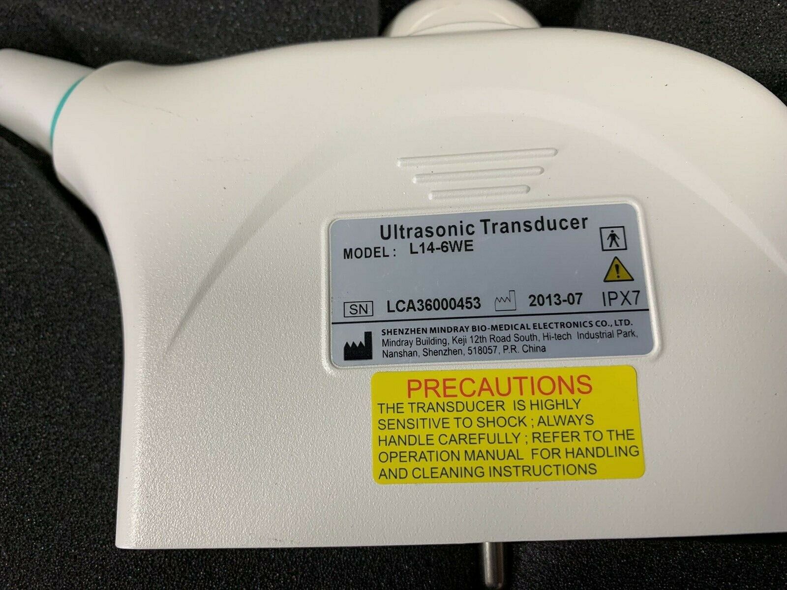 MINDRAY L14-6WE ULTRASOUND TRANSDUCER PROBE FOR DC-8 MODEL DIAGNOSTIC ULTRASOUND MACHINES FOR SALE