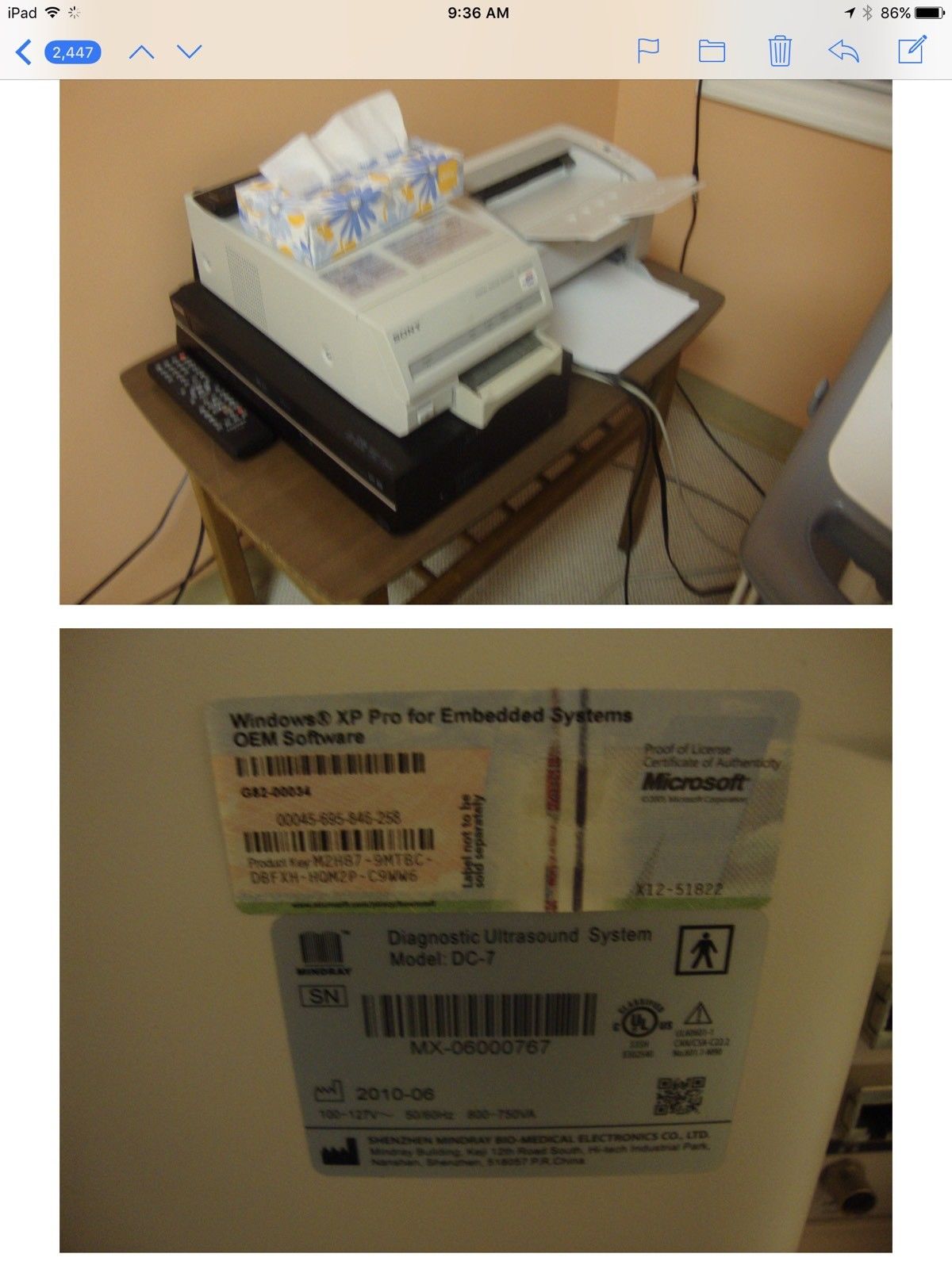 Mindray Ultrasound DC 7 DIAGNOSTIC ULTRASOUND MACHINES FOR SALE