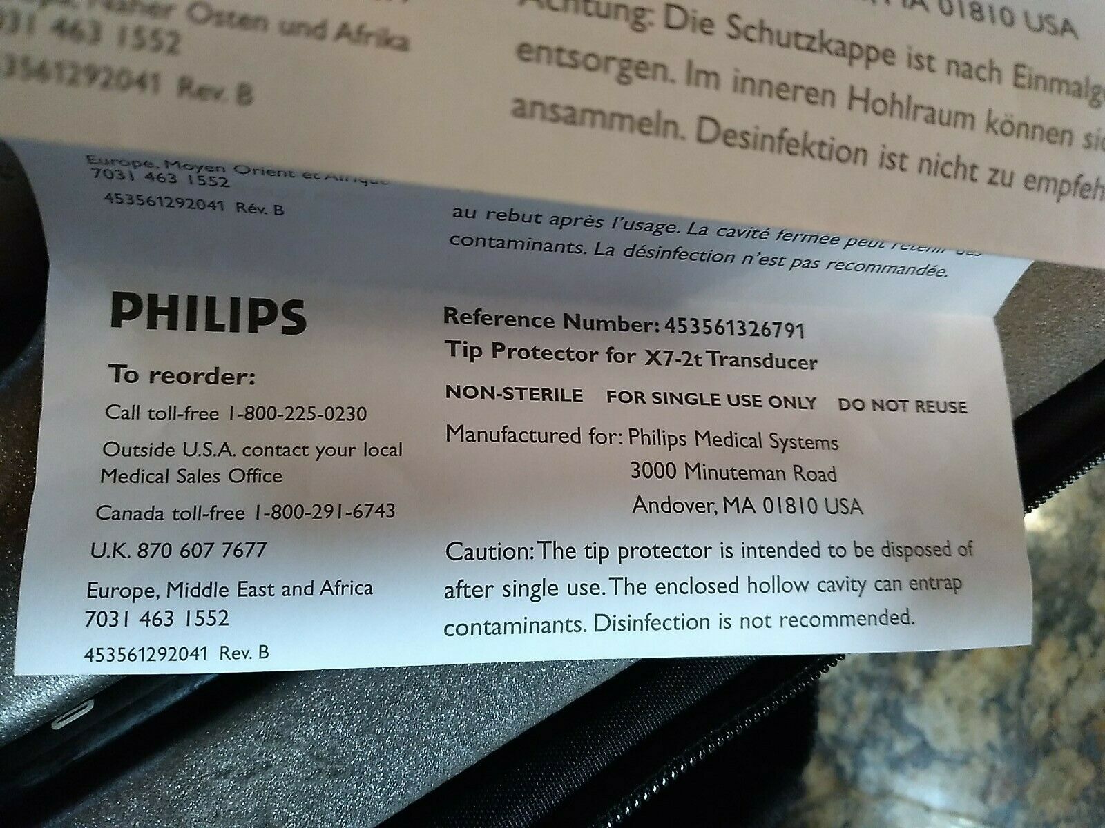 PHILIPS ULTRASOUND TRANSDUCER X7-2T (TEE) WITH CASE DIAGNOSTIC ULTRASOUND MACHINES FOR SALE